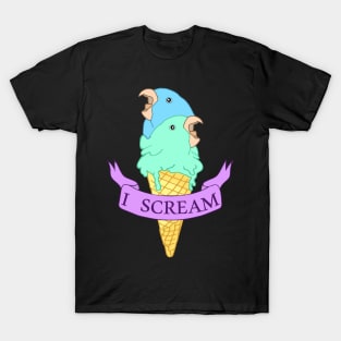 I scream Ice cream Blue and Turquoise parrotlet T-Shirt